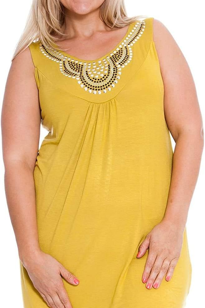 Stud Stretch Scoop Neck Top Tops WearAll