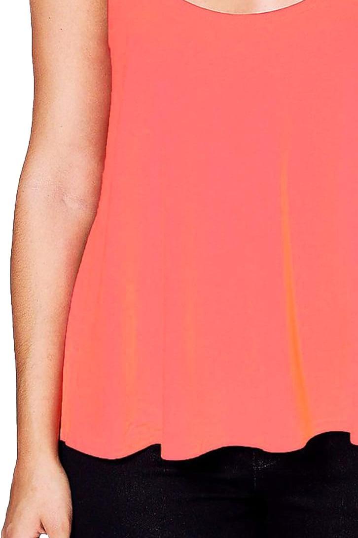 Cami Strappy Sleeveless Swing Vest Top Tops WearAll