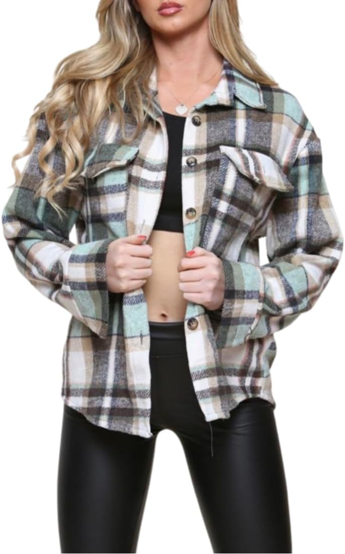 Checked Shirt Boyfriend Shacket Casual Jacket Jacket WearAll