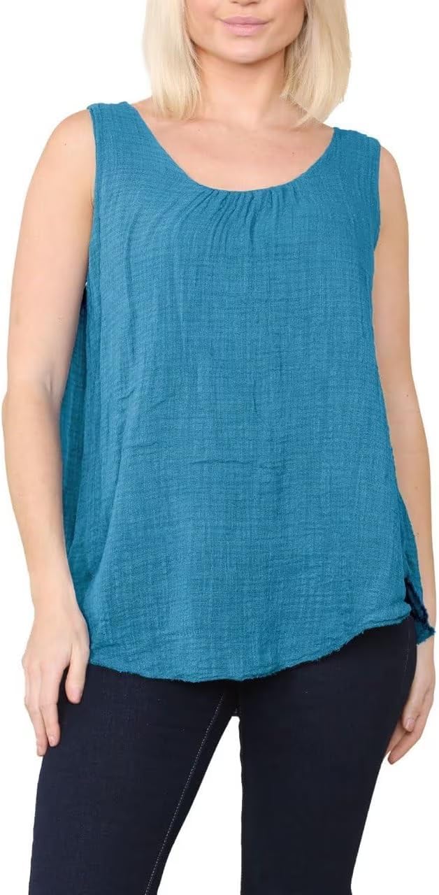 Sleeveless Vest Top Tops WearAll