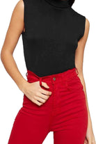 Polo Neck Plain Vest Turtle Top Tops WearAll