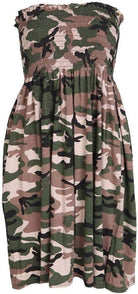 Printed Bandeau Boobtube Sheering Top Top WearAll