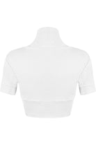 Short Sleeve Ribbed Bolero Shrug Tops WearAll