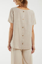 Round Neck Button Back Top Tops WearAll