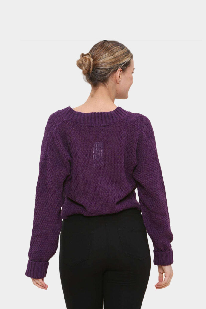 Long Sleeve Cropped Cardigan Jumper & Cardigan WearAll