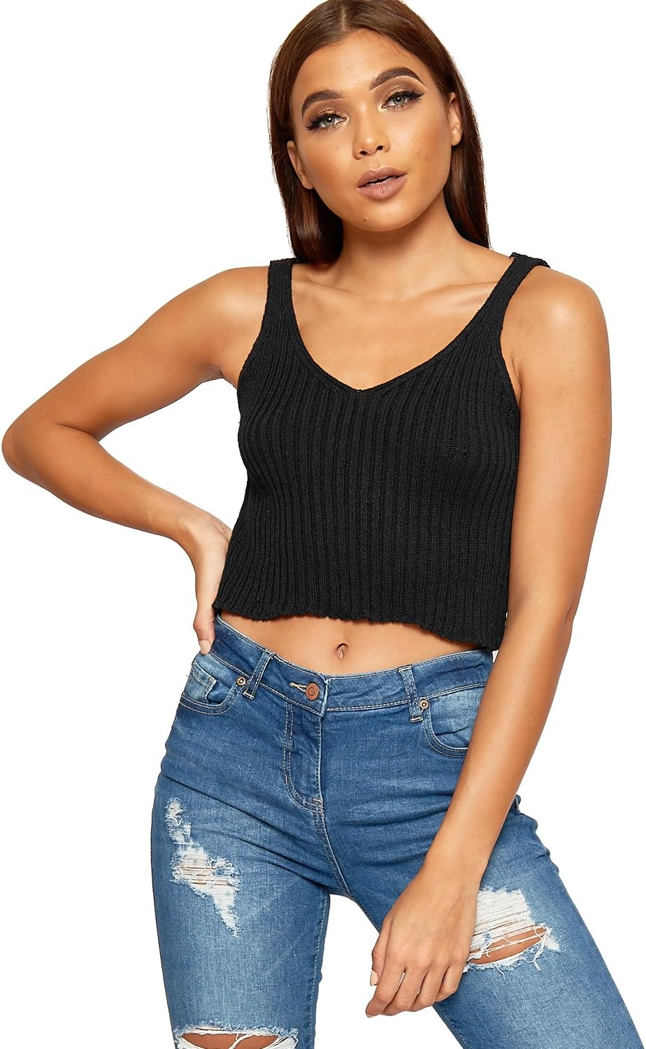 Knitted Bra Vest Top Vests WearAll