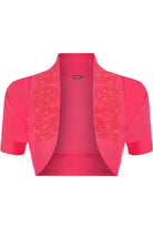 Short Sleeve Beaded Shrug Tops WearAll