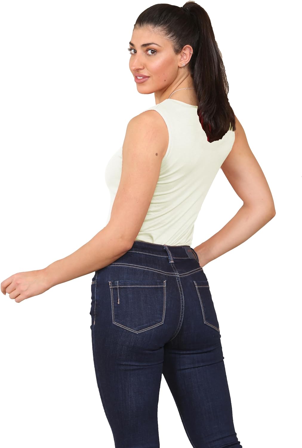 Scoop Neck Sleeveless Vest Top Top WearAll