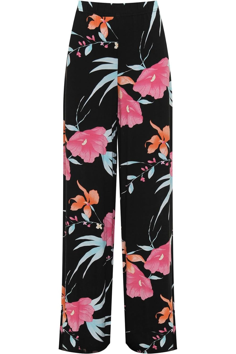 Cerise Aqua Floral Print Palazzo Trouser Palazzo WearAll
