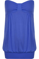 Long Boob Tube Strapless Top Tops WearAll Royal Blue 8-10