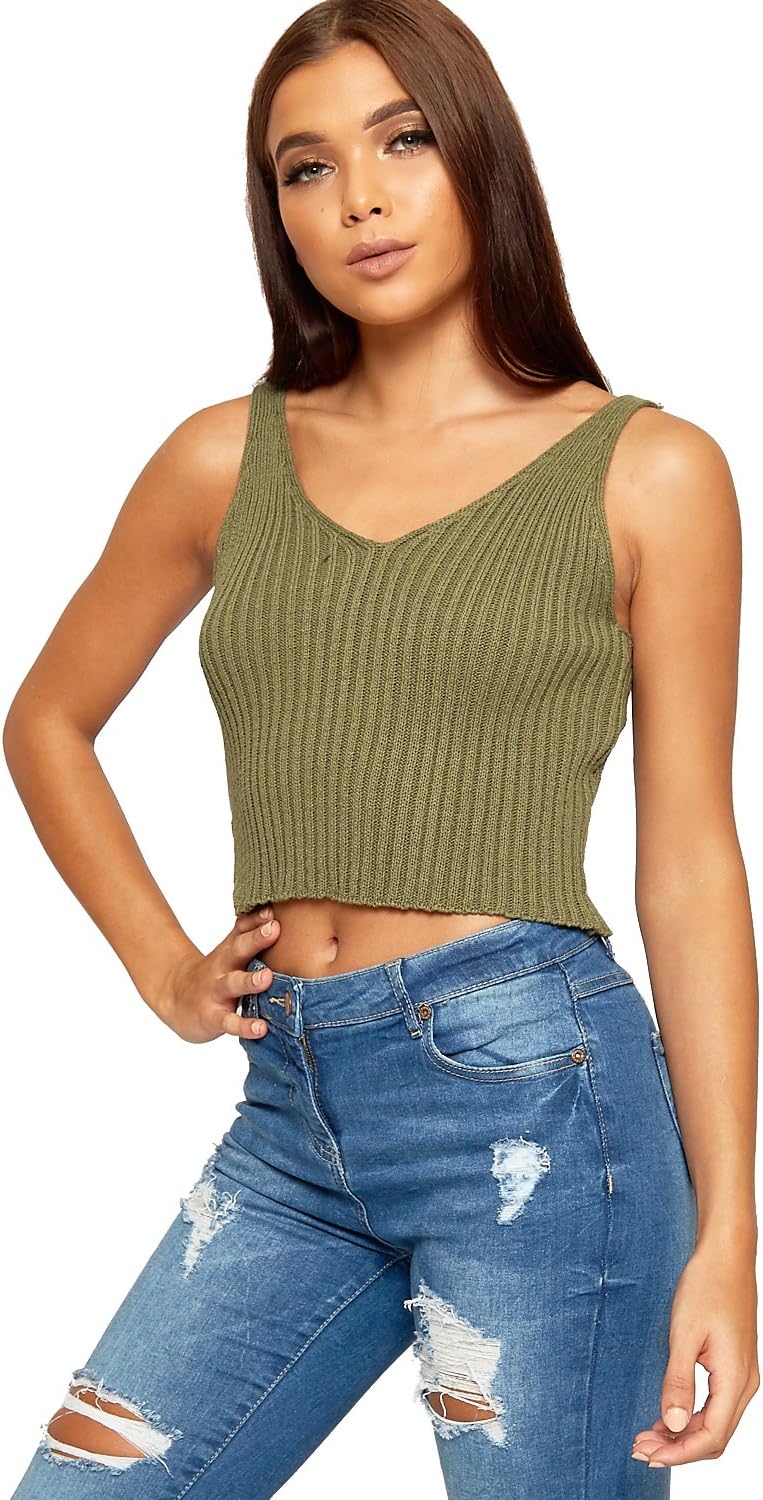 Knitted Bra Vest Top Vests WearAll