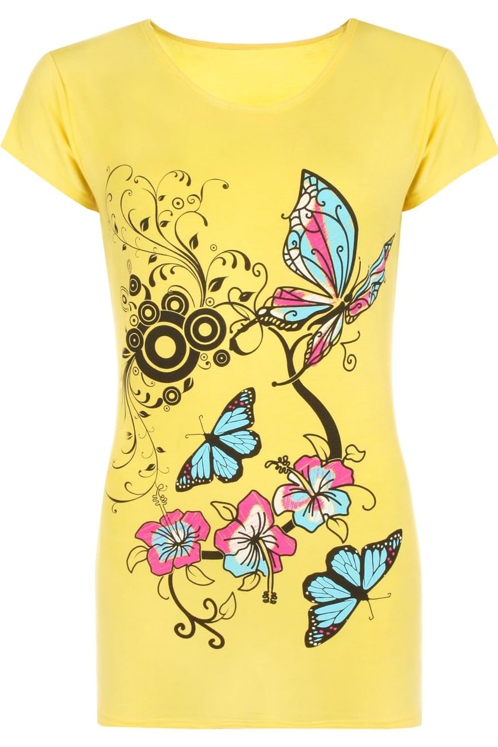Butterfly Print T-Shirt Baggy Top Tops WearAll