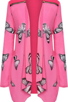 Chiffon Butterfly Print Sheer Cardigan Top cardigan WearAll