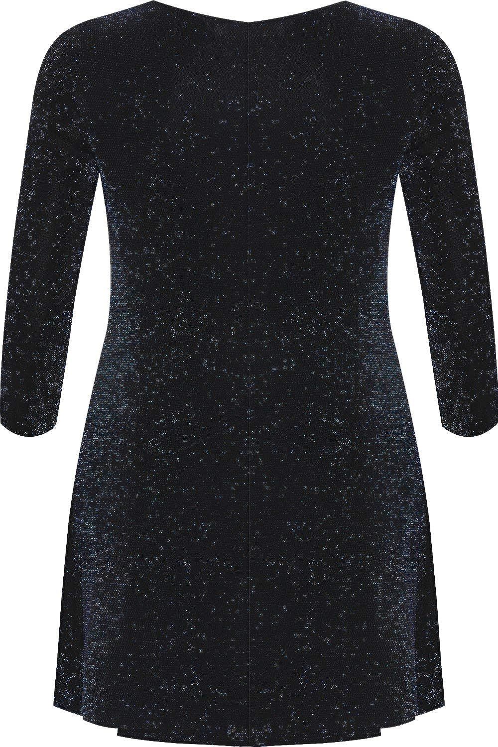 Lurex Sparkle Ladies Glitter Swing Short Dress WearAll