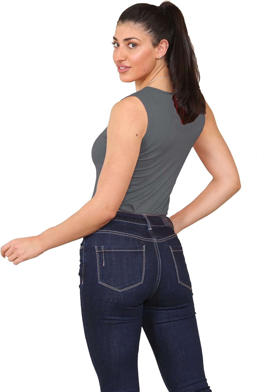 Scoop Neck Sleeveless Vest Top Top WearAll