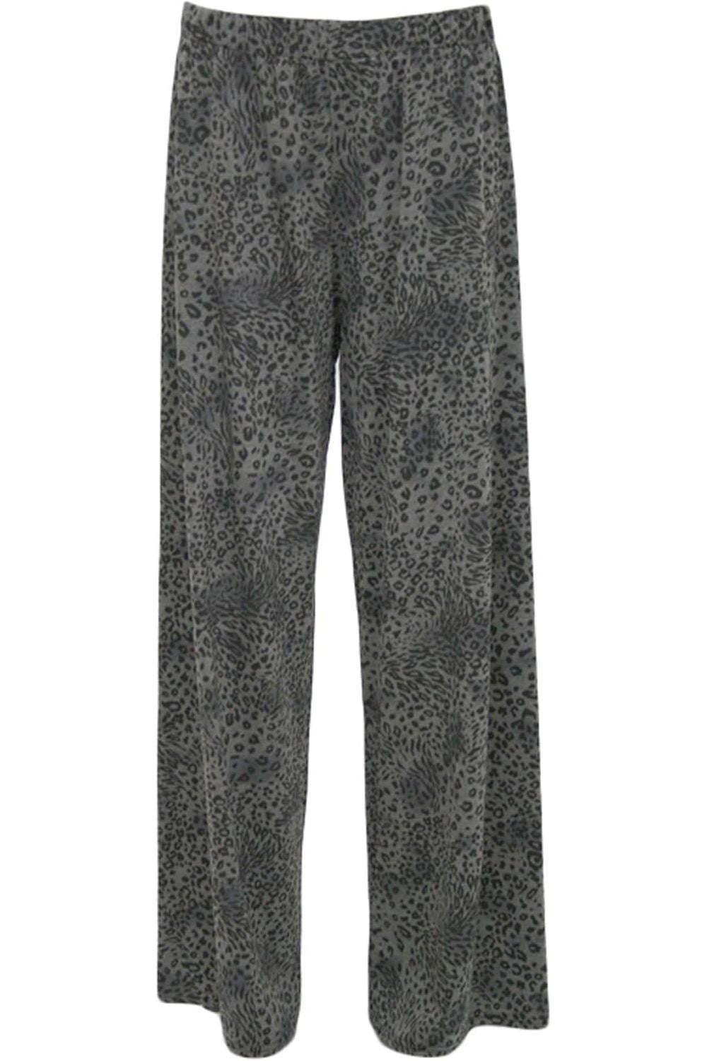 Dark Grey Animal Print Palazzo Trouser Palazzo WearAll