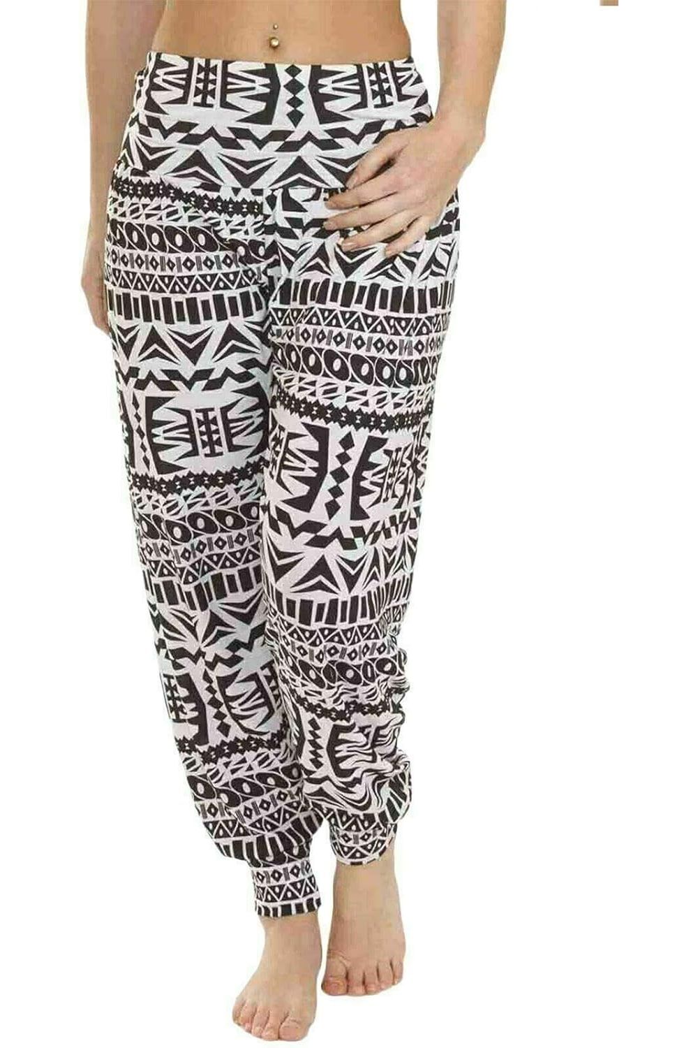Plus Size Aztec Print Harem Trouser Trousers WearAll Big Aztec 16-18