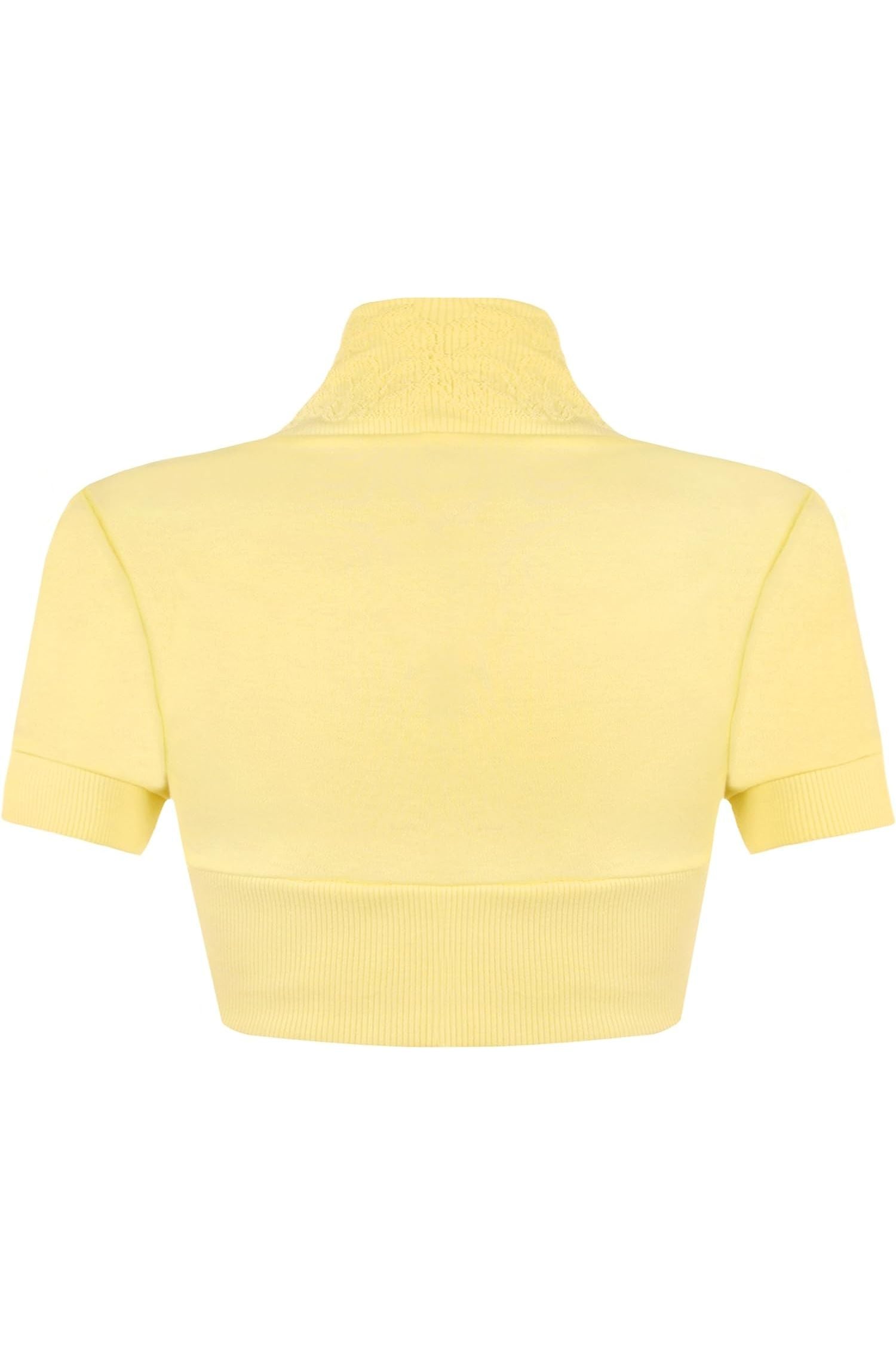 Short Sleeve Beaded Shrug Tops WearAll