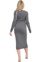 Bodycon Stretch Plain Midi Dress Dress WearAll