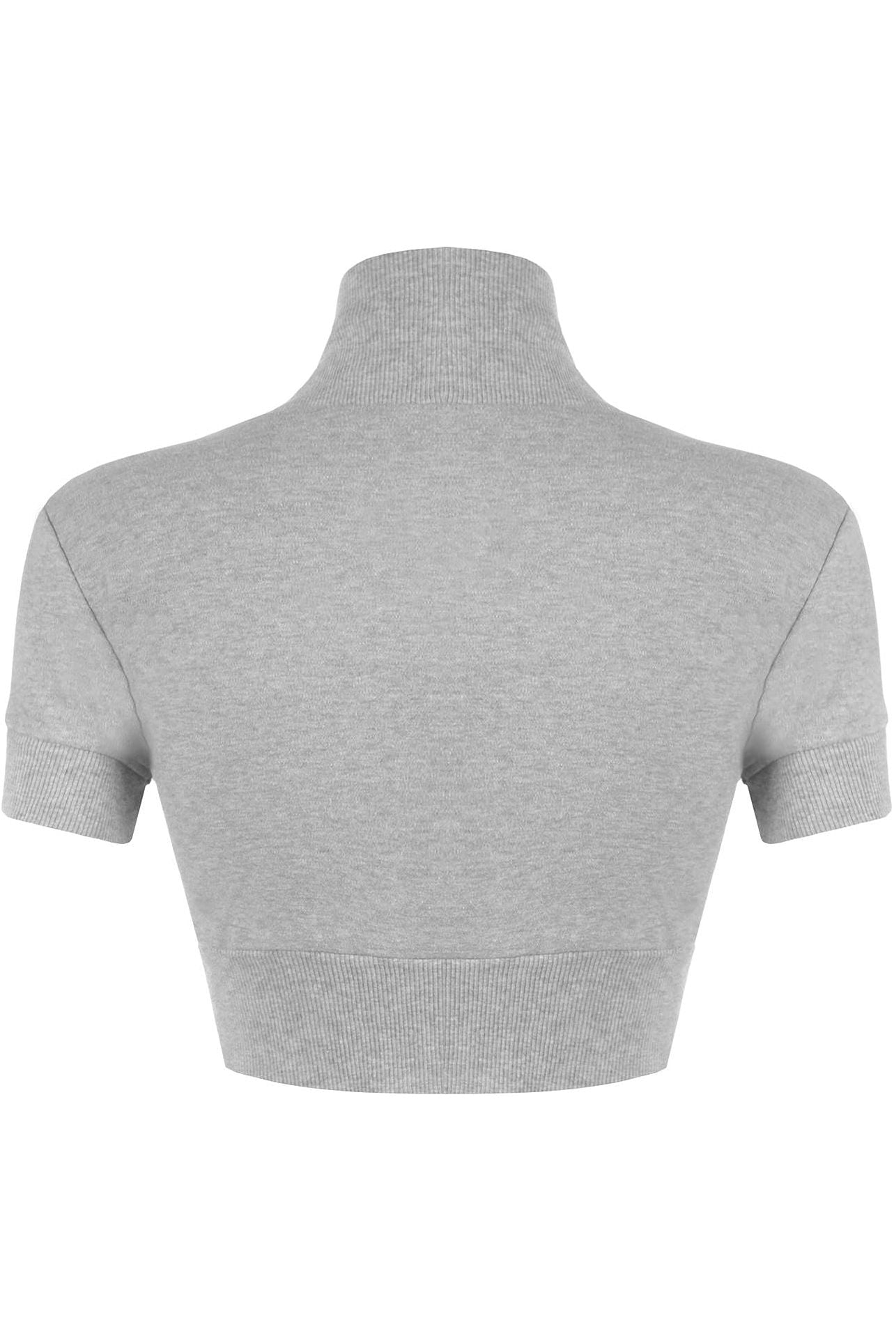 Short Sleeve Ribbed Bolero Shrug Tops WearAll