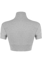Short Sleeve Ribbed Bolero Shrug Tops WearAll