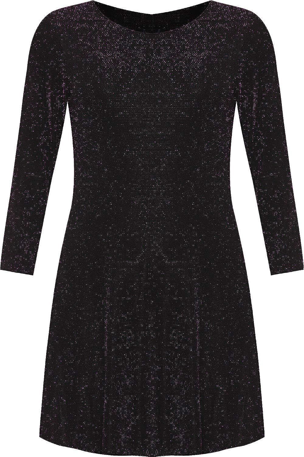 Lurex Sparkle Ladies Glitter Swing Short Dress WearAll