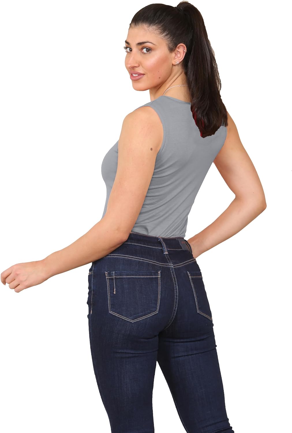 Scoop Neck Sleeveless Vest Top Top WearAll