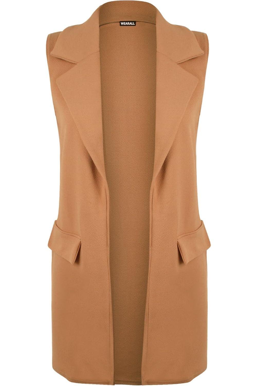 Plus size long waistcoat on sale