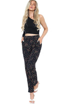 Multi Doted Black Print Full Length Trouser Trousers WearAll Multi Doted Black 14