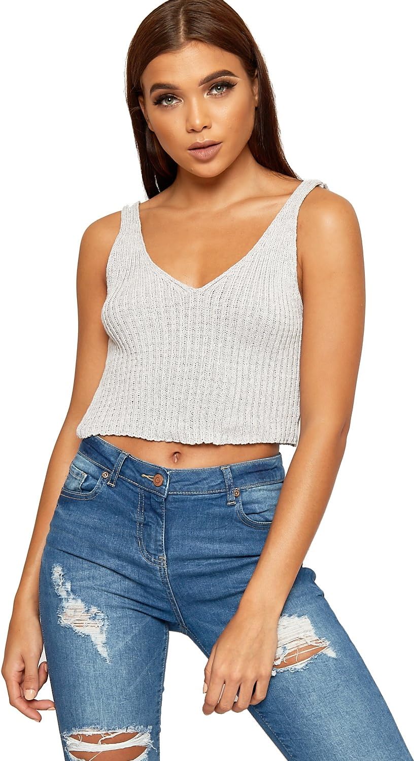 Knitted Bra Vest Top Vests WearAll