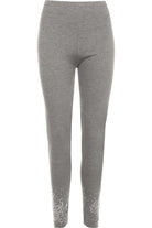 Foil Printed Leggings Leggings WearAll Dark Grey 12-14