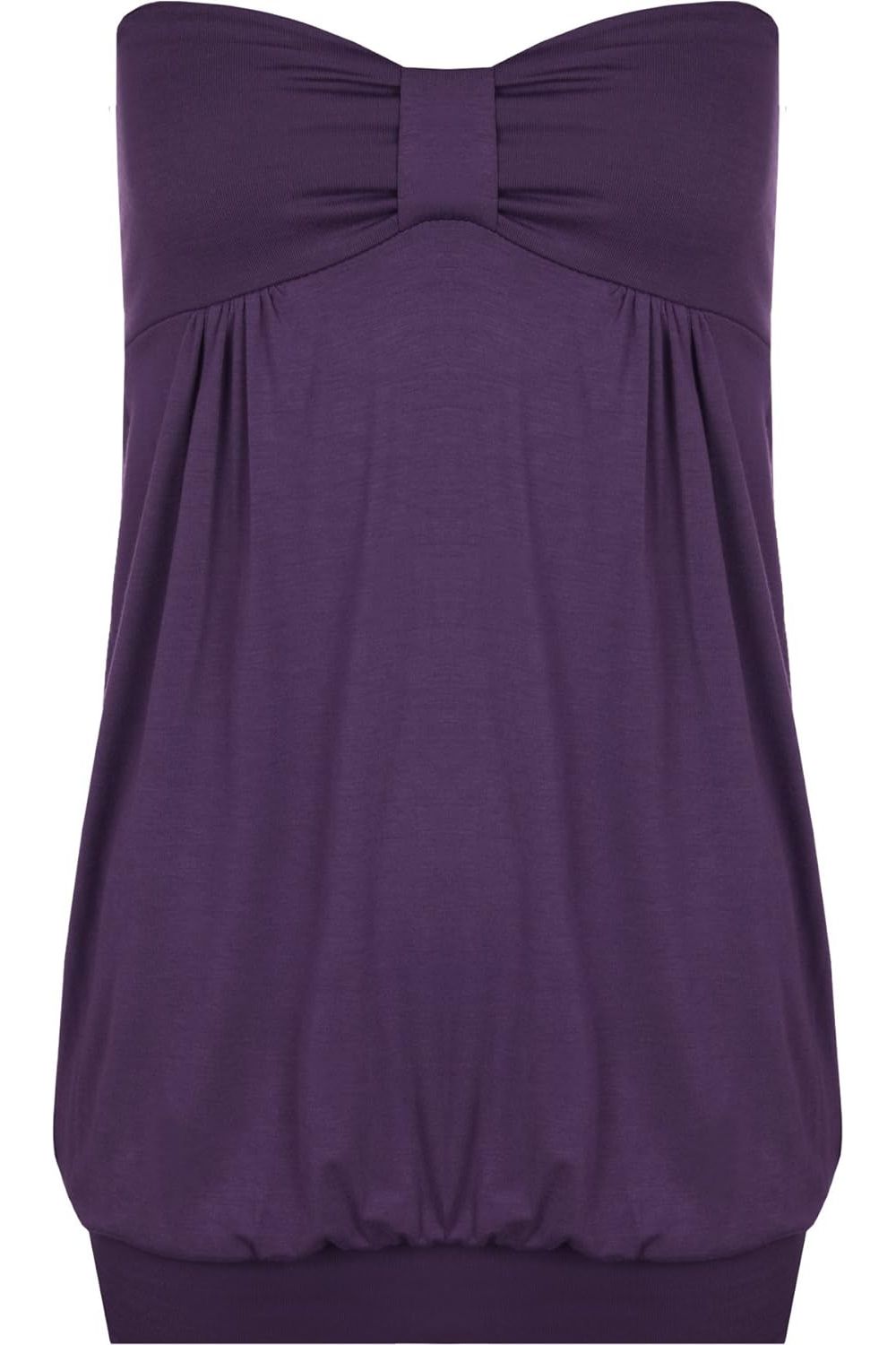 Long Boob Tube Strapless Top Tops WearAll Purple 8-10