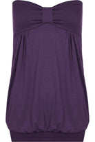 Long Boob Tube Strapless Top Tops WearAll Purple 8-10