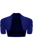 Puff Sleeve Beaded Shrug Tops WearAll Blue 8-10
