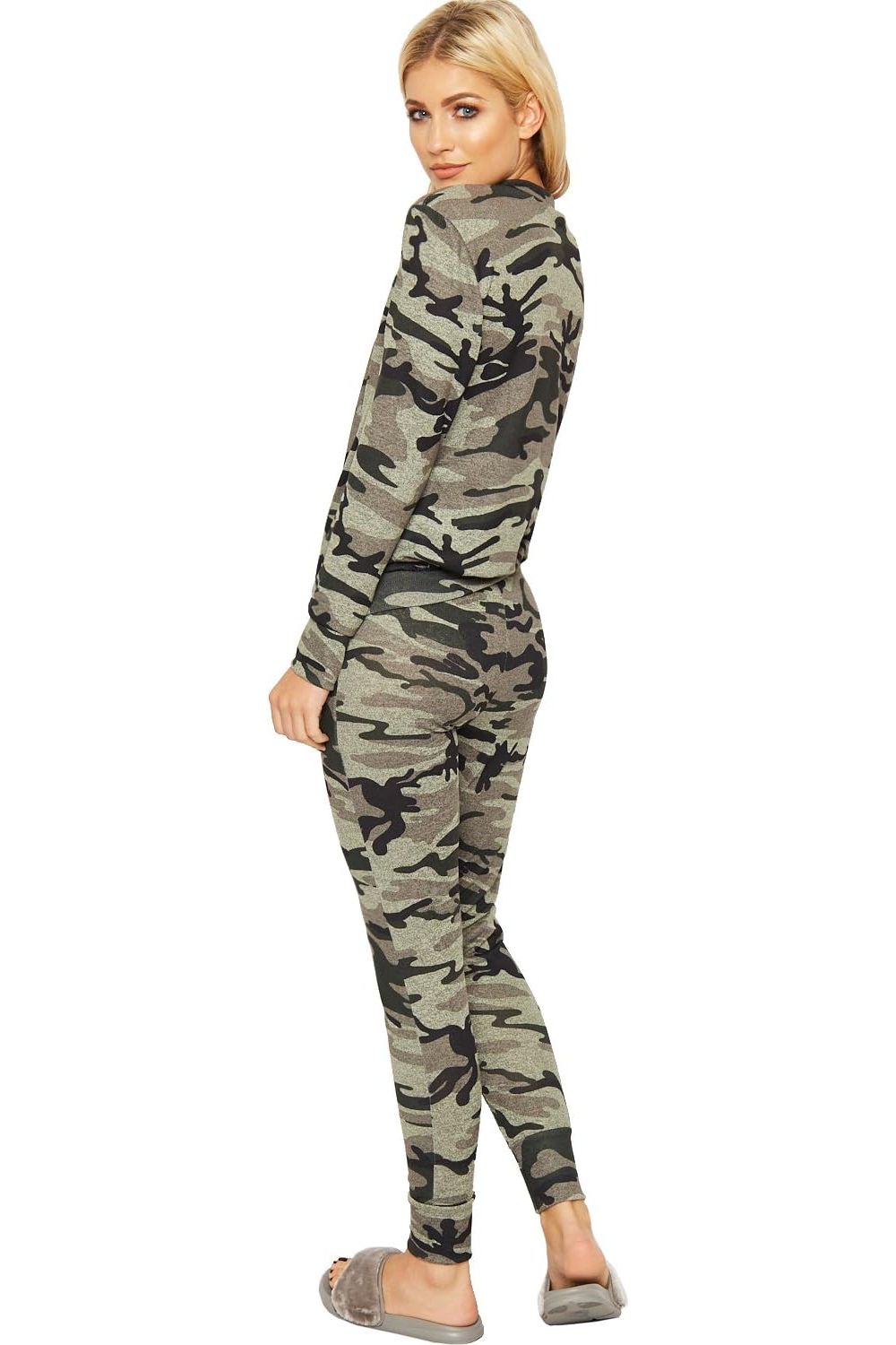 Army Camouflage Print Tracksuit Loungewear WearAll