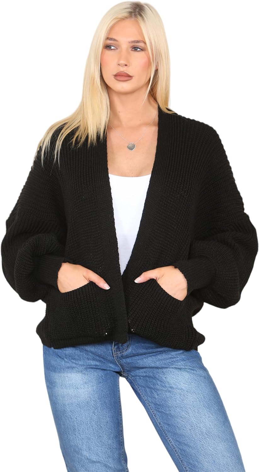 Short Balloon Sleeve Cardigan One Size (10-18) – WearAll