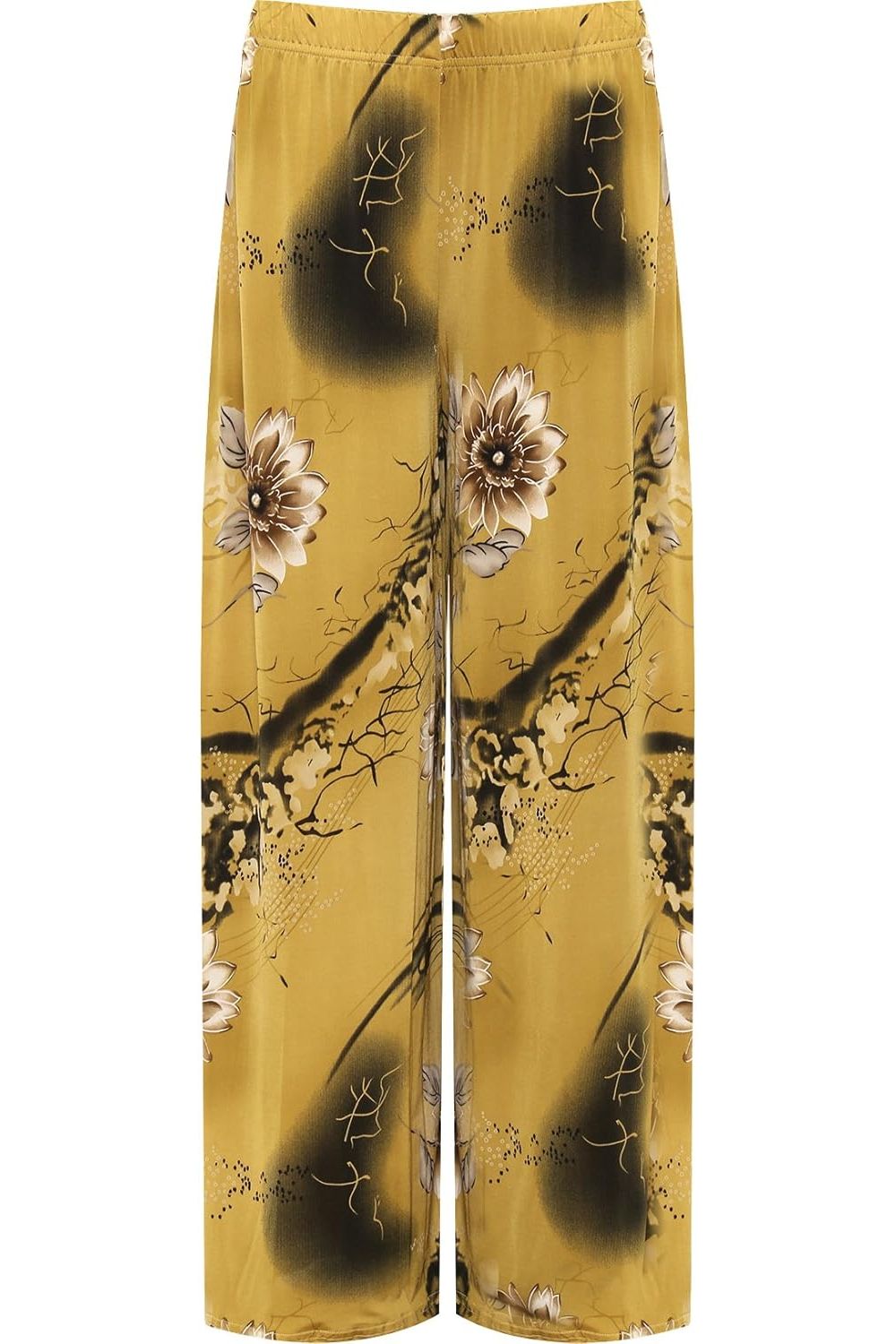 Camel Floral Print Palazzo Trouser Palazzo WearAll