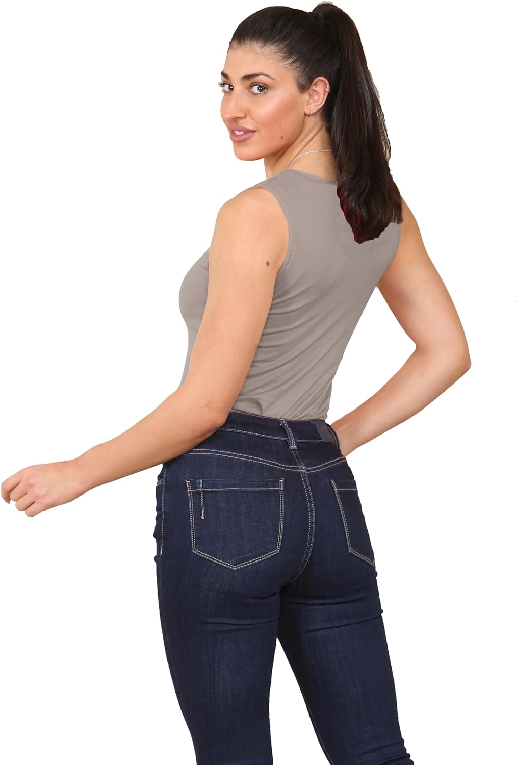 Scoop Neck Sleeveless Vest Top Top WearAll