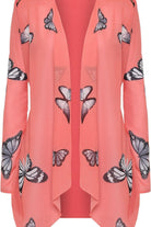 Chiffon Butterfly Print Sheer Cardigan Top cardigan WearAll