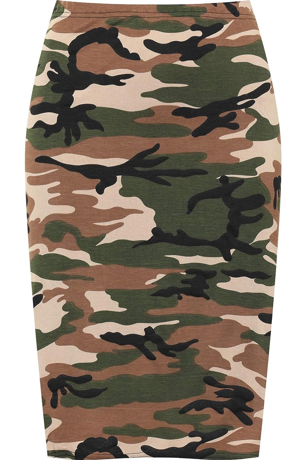 Printed Stretch Pencil Midi Skirt Skirt WearAll