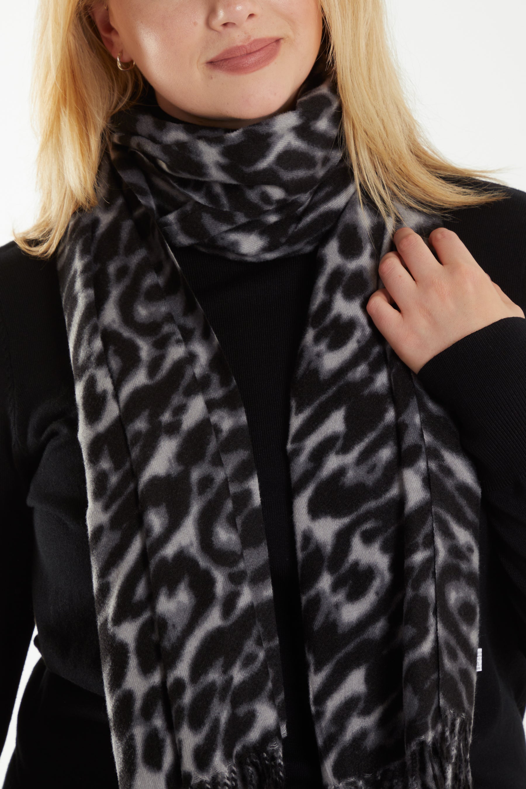 Leopard Print Soft Touch Scarf Scarfs WearAll