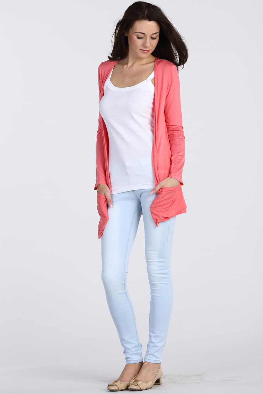 Ladies Long Sleeve Pocket Cardigan cardigan WearAll