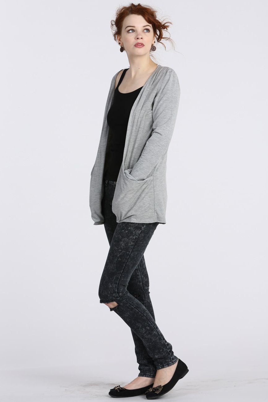 Plus Size Long Sleeve Pocket Cardigan cardigan WearAll