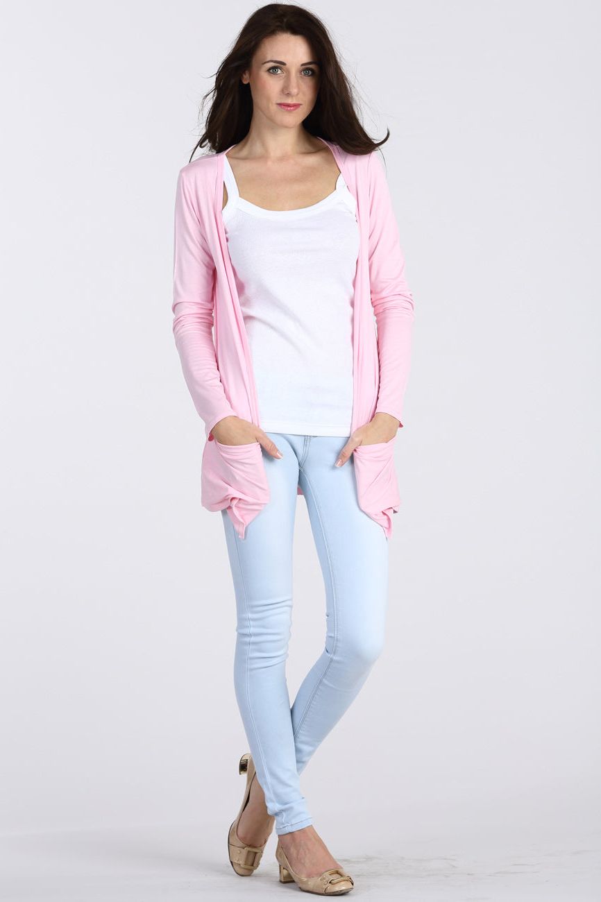 Ladies Long Sleeve Pocket Cardigan cardigan WearAll