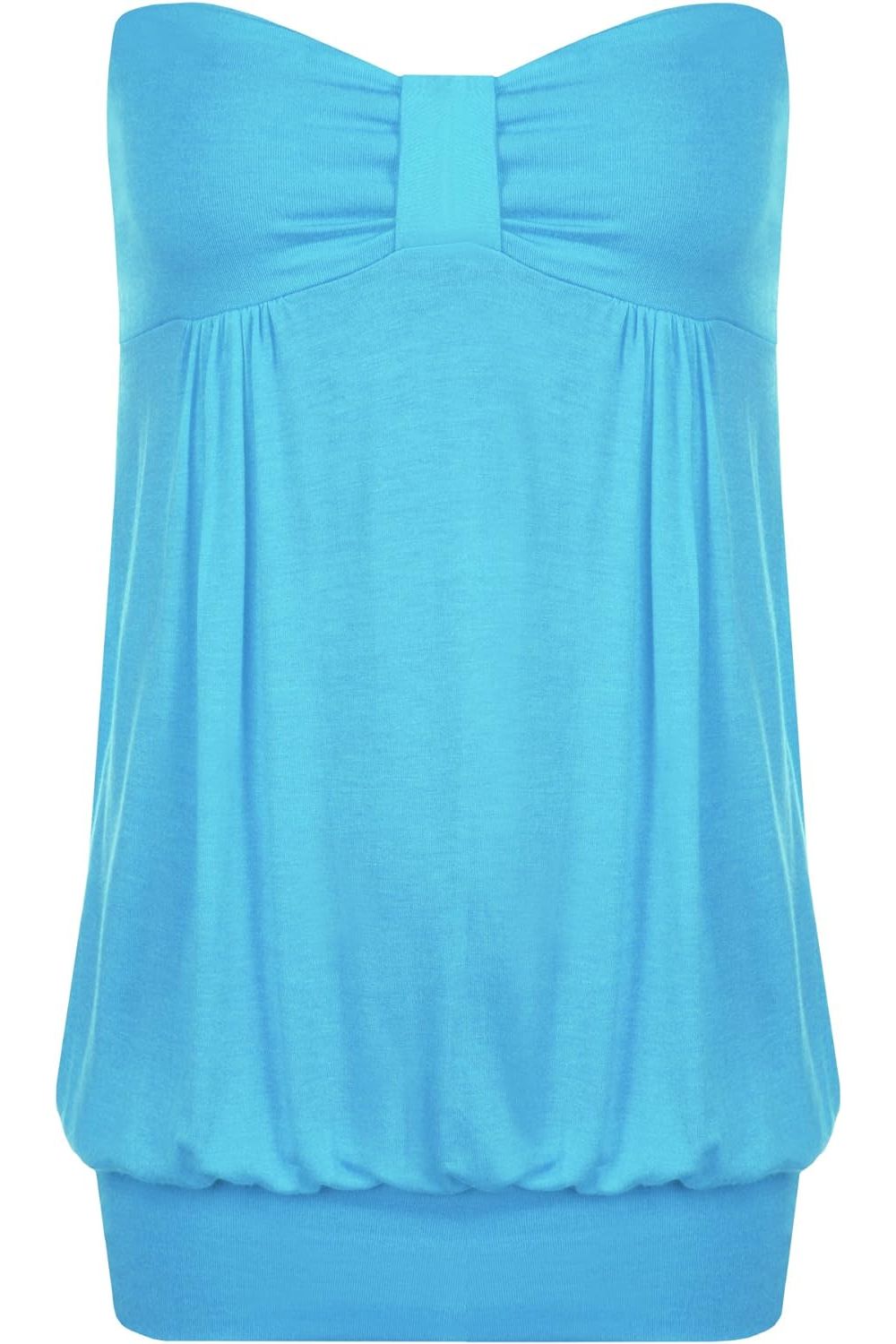 Long Boob Tube Strapless Top Tops WearAll Turquoise 8-10