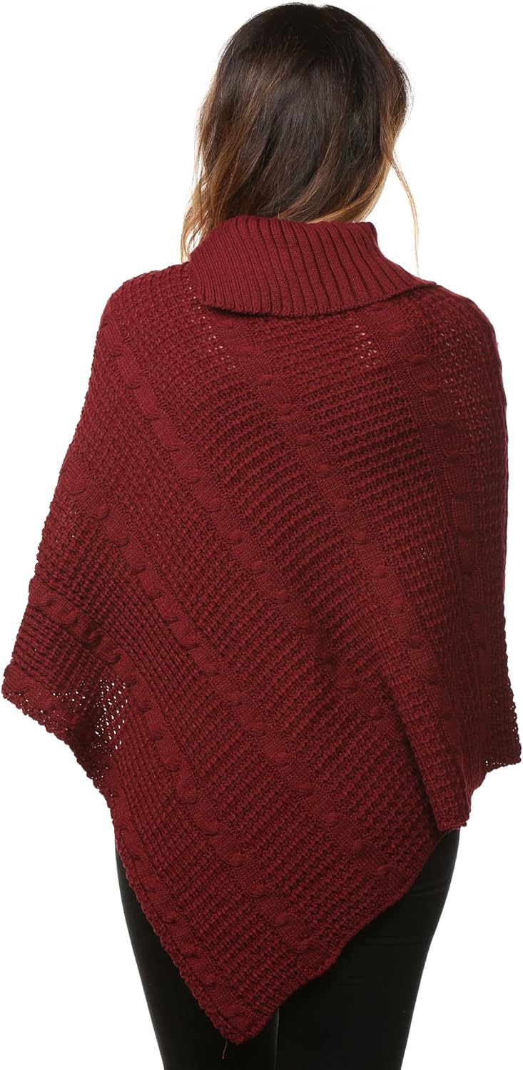 Button Knitted Poncho Knitted Jumper WearAll