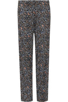 Peach Floral Print Full Length Trouser Trousers WearAll Peach Floral 14