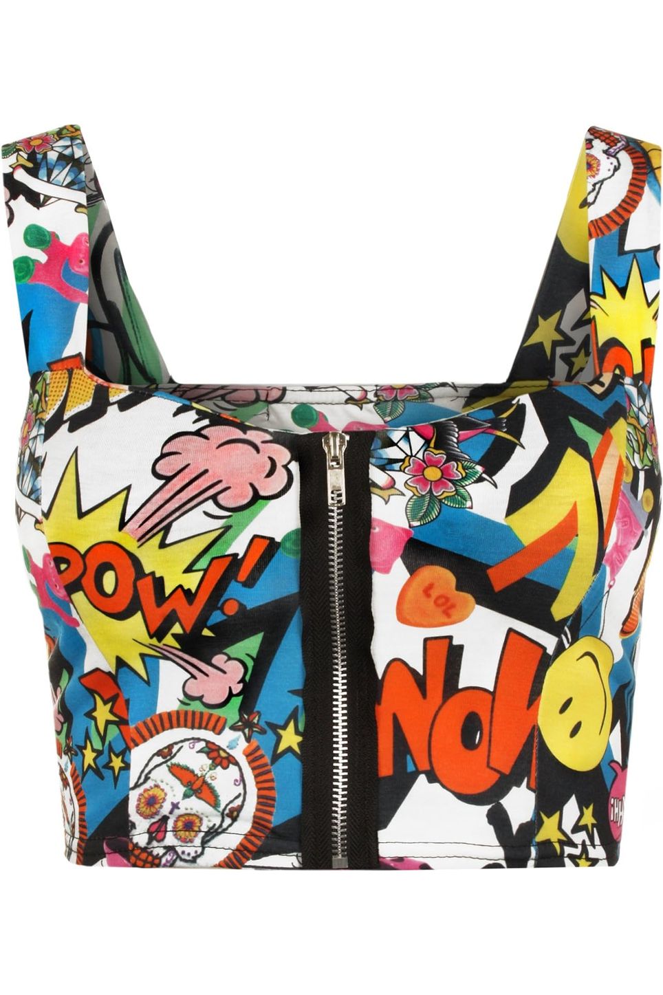 Army Camouflage Print Zip Boobtube Crop Top BraTop WearAll Bang 8-10