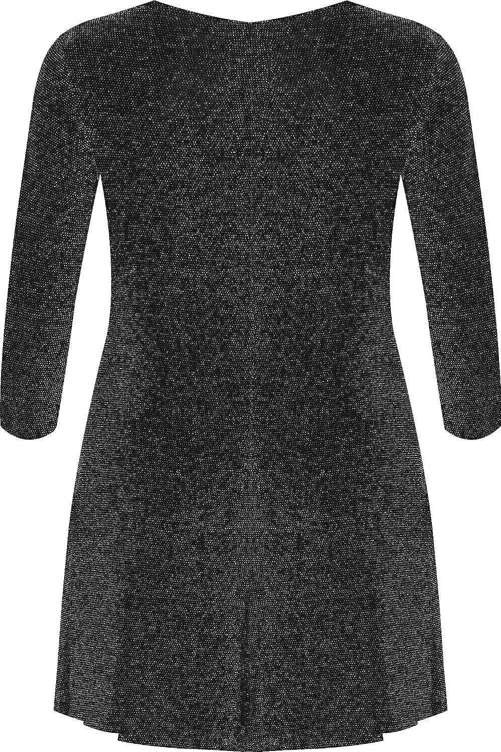 Lurex Sparkle Ladies Glitter Swing Short Dress WearAll