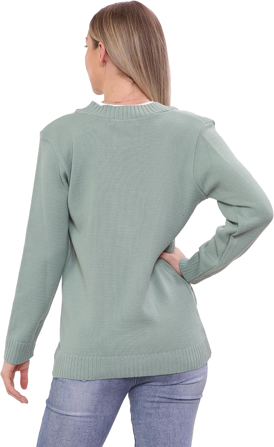 Women Knitted Plain Cardigan Knitted Cardigan WearAll